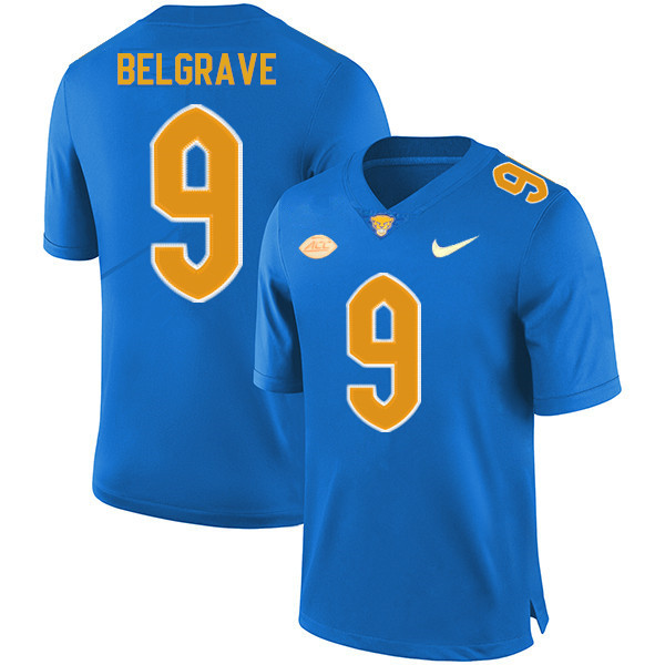 Men #9 Emmanuel Belgrave Pitt Panthers College Football Jerseys Sale-Royal